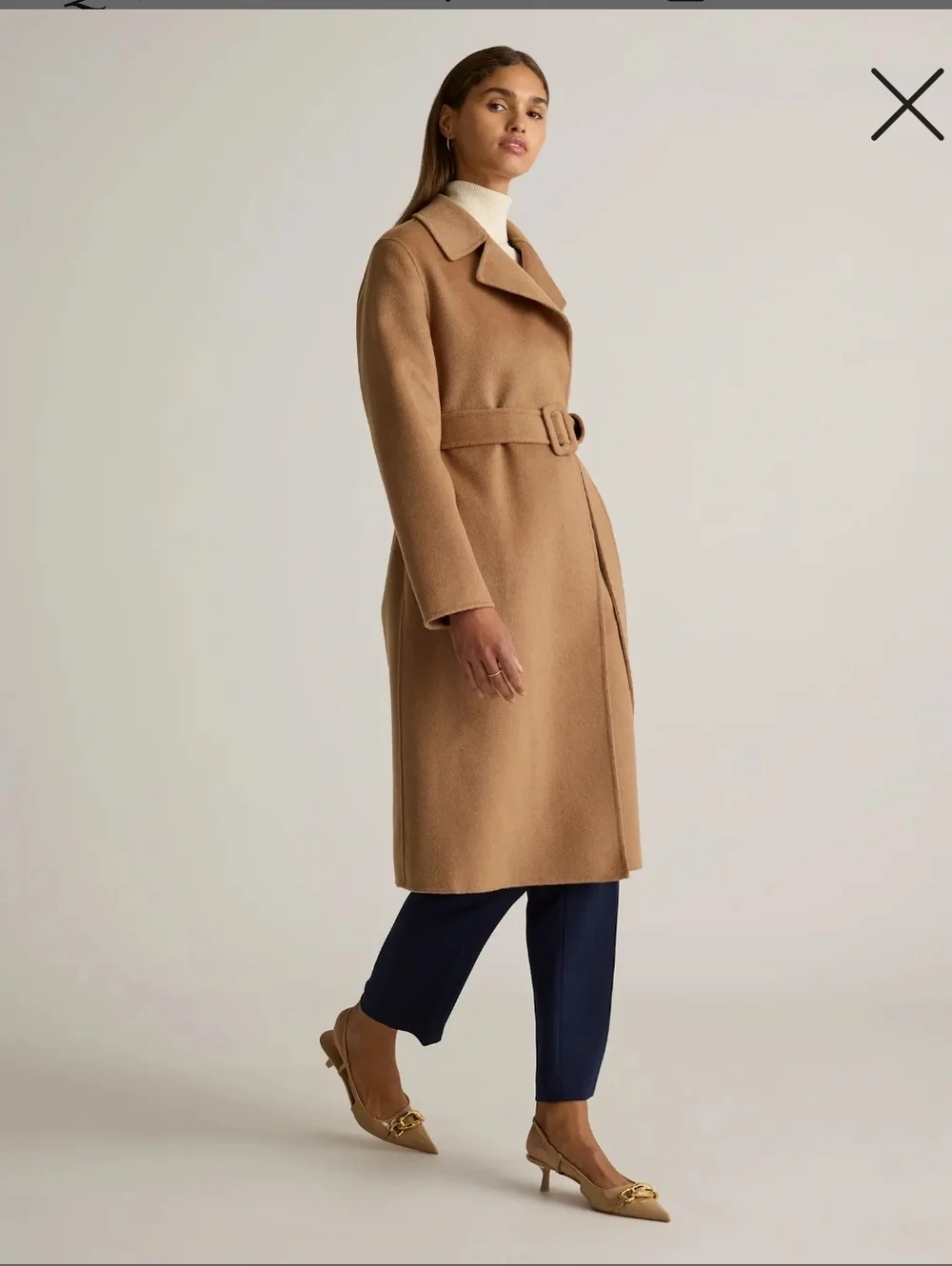 NWT Quince Double-Faced Merino Wool Trench Coat, Medium - Picture 5 of 13